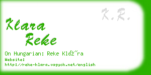 klara reke business card